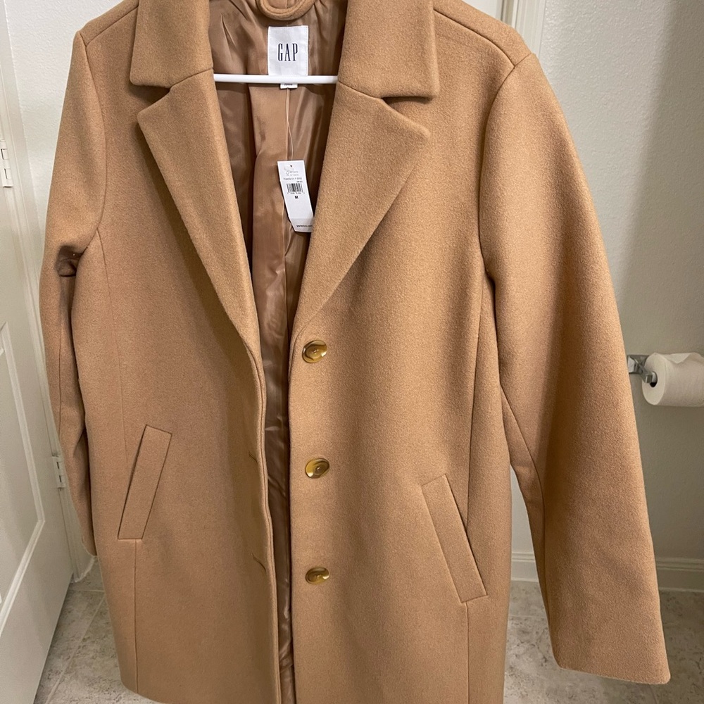 Gap Factory Long Topcoat Carmel Brown